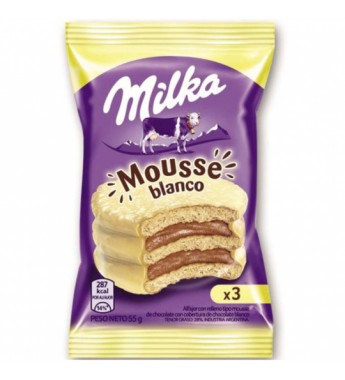 Alfajor Milka Triple Mousse Branco (6 Unidades)