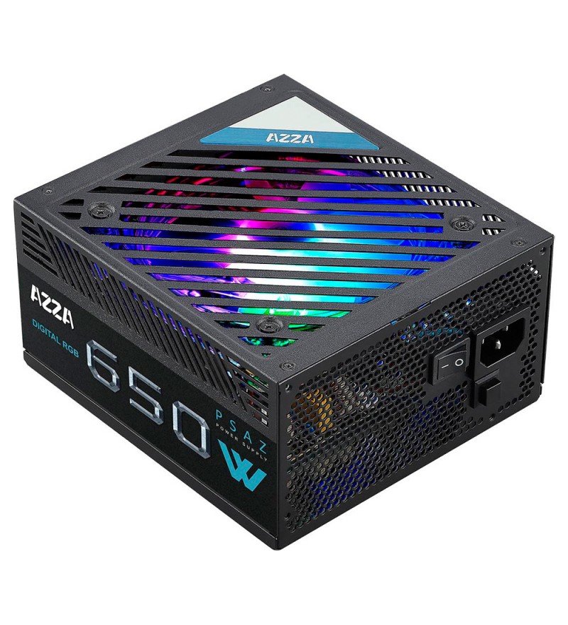 Fuente de Alimentación para PC Azza PSAZ-650W ARGB 80 Plus Bronze/650W/Bivolt - Negro