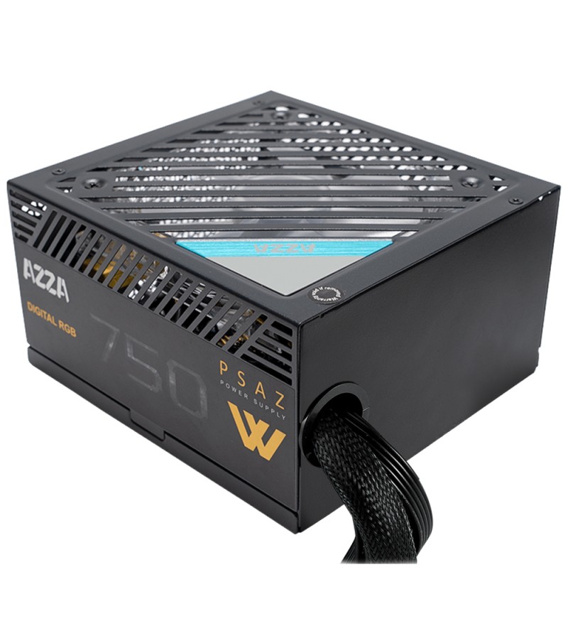 Fuente de Alimentación para PC Azza PSAZ-750W ARGB 80 Plus Bronze/750W/Bivolt - Negro