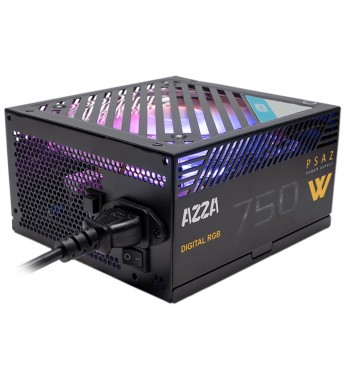 Fuente de Alimentación para PC Azza PSAZ-750W ARGB 80 Plus Bronze/750W/Bivolt - Negro