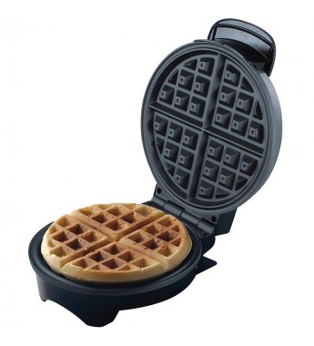 Máquina de Waffles Britania Golden Waffle con 850W/hasta 220ºC/220V - Negro/Plata