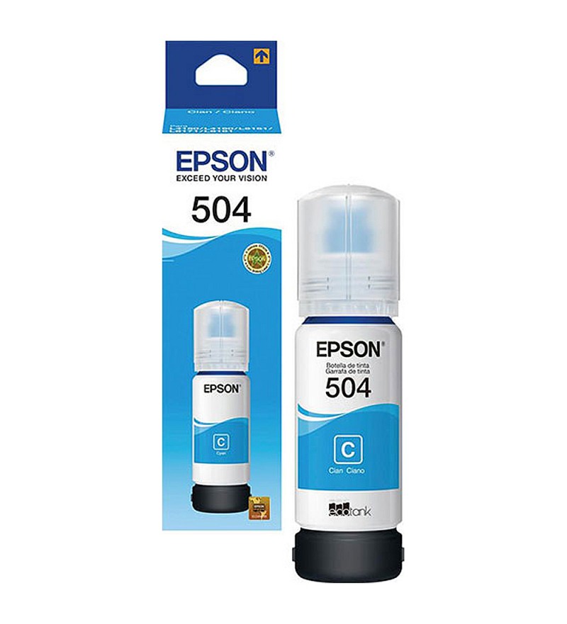 Tinta para Impresoras Epson 504 T504220 de 70mL - Cian