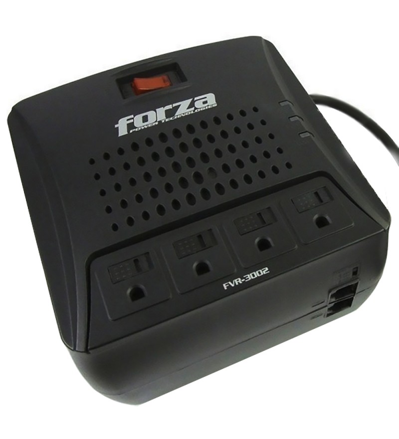 Estabilizador Forza FVR-3002 3000VA/1500W - Negro