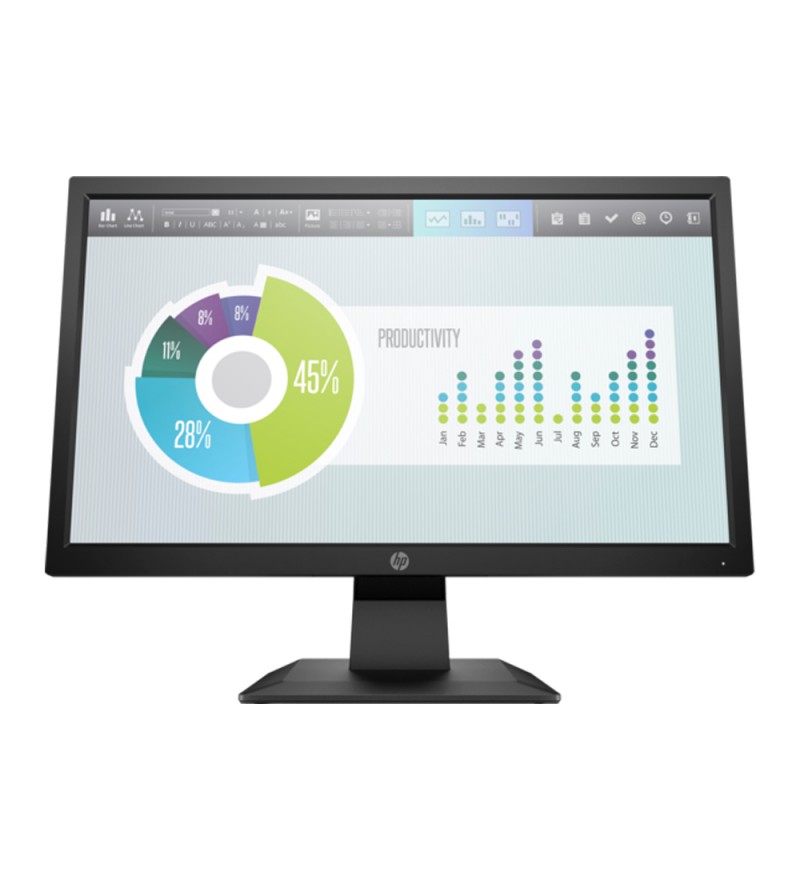 Monitor Led Hp P204V de 20" HD HDMI/VGA/Bivolt - Negro 