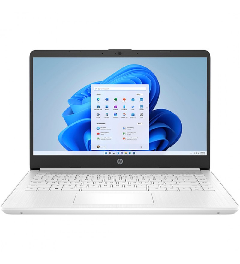 Notebook HP 14-DQ0052DX 14" HD Intel Celeron N4120/4GB RAM/64GB eMMC/W11 - White (Caja Fea)