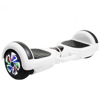 Scooter Eléctrico Interbras 6.5" Luz/Bluetooth - Blanco