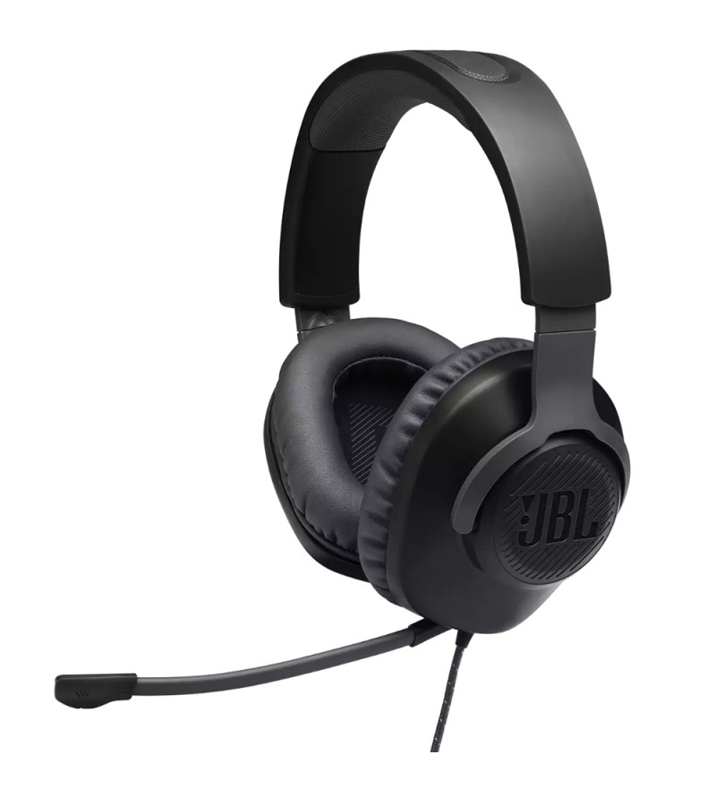 Headset JBL Quantum 100 con Sonido Quantum Signature /Driver de 40mm /Micrófono Desmontable - Negro