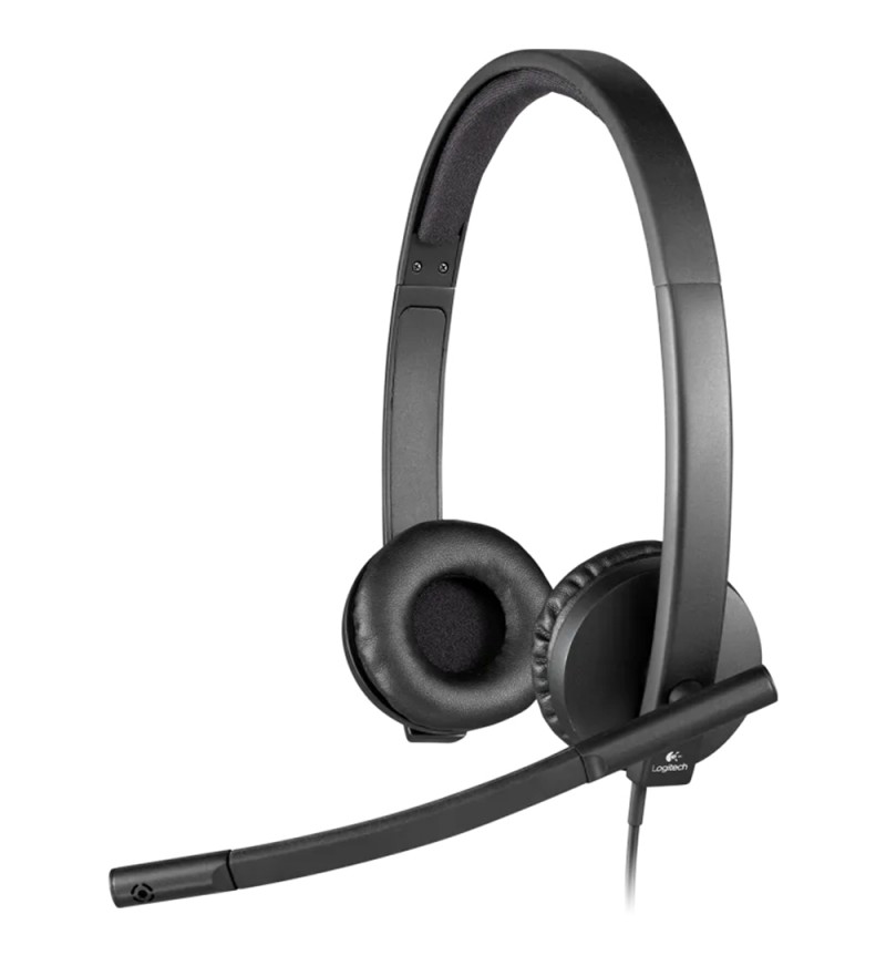 Headset Logitech H570E 981-000570 con Micrófono Retráctil/Mono/USB - Negro