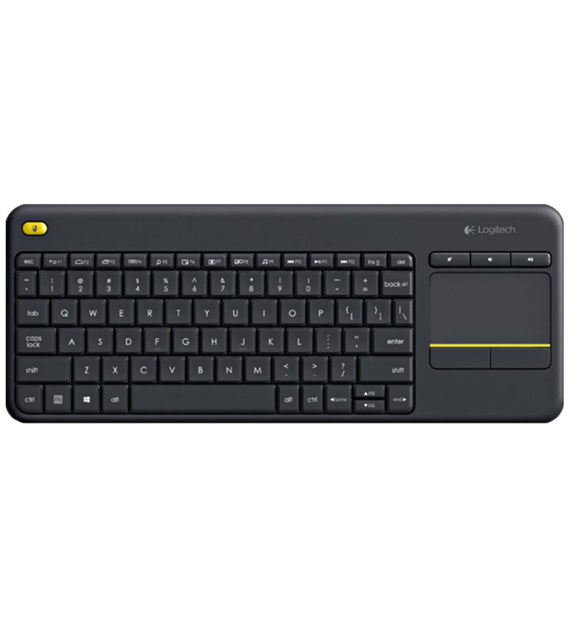 Teclado Inalámbrico Logitech Media K400 Plus 920-007123 con Touchpad (Español) - Negro