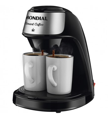 Cafetera Mondial Smart Coffee C-42-2X-BL con 2 Tazas/250ml/220V - Negro