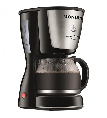 Cafetera Mondial Dolce Arome C-32-32X para hasta 32 Tazas/220V - Negro/Plata