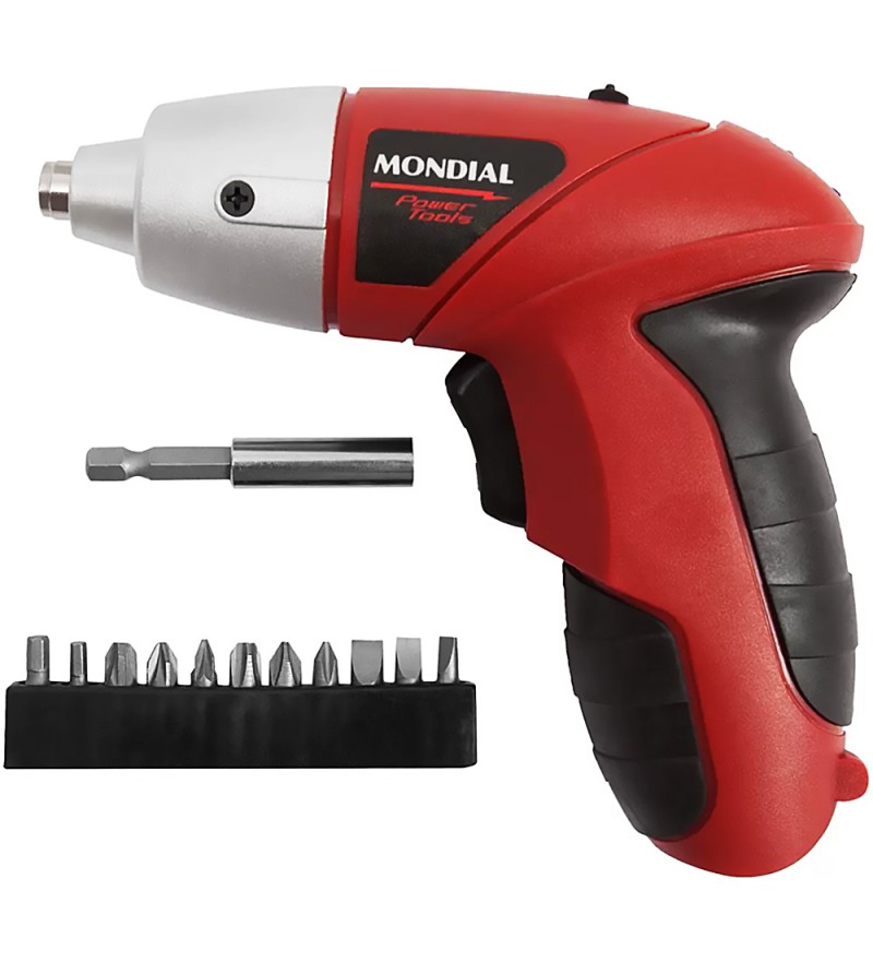 Destornillador Eléctrico Mondial Power Tools FPF-05 con 4.8V/200RPM - Rojo/Negro