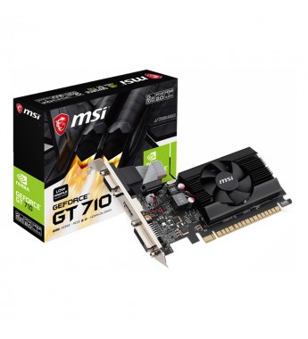 Placa de Video MSI GeForce GT710 2GB DDR3/64 bits/DVI-D/HDMI/VGA