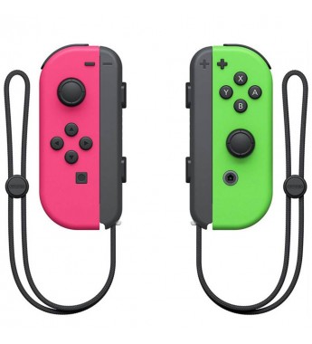 Control Nintendo Switch Joy-Con L/R Hac a Jahaa con Correa - Rosado Neón/Verde Neón