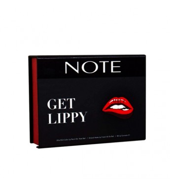 Note Kit Get Lippy 3 Piezas- Ultra Rich color Lip Pencil/Mineral Matte Lip Cream/BB Lip Corrector