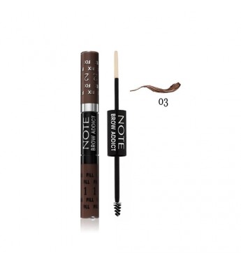 Lápiz De Cejas Note 2 en 1 Brow Addict Tint & Shaping Gel - 03 Dark Brown 5ml + 5ml