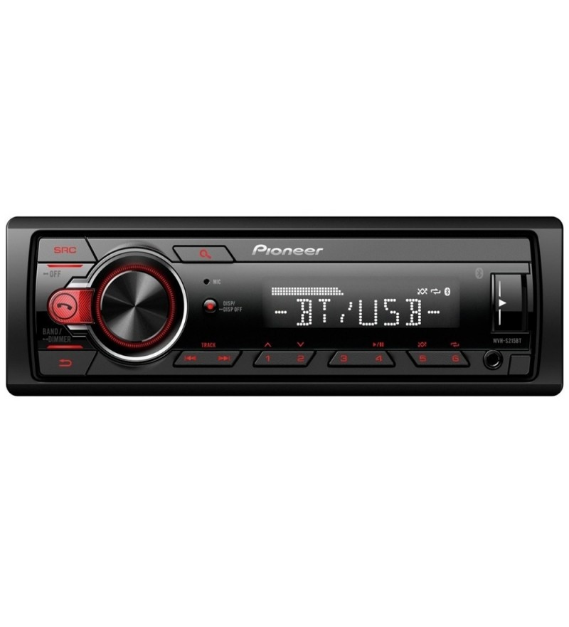 Radio Automotriz Pioneer MVH-S215BT con Android/Bluetooth/Jack 3.5mm - Negro