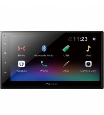 Reproductor MP4 Automotriz Pioneer DMH-A345BT Pantalla de 6.8" con Bluetooth/USB - Negro