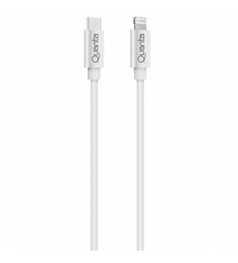 Cable Quanta QTCTL70 USB a Lightning 1m - Blanco