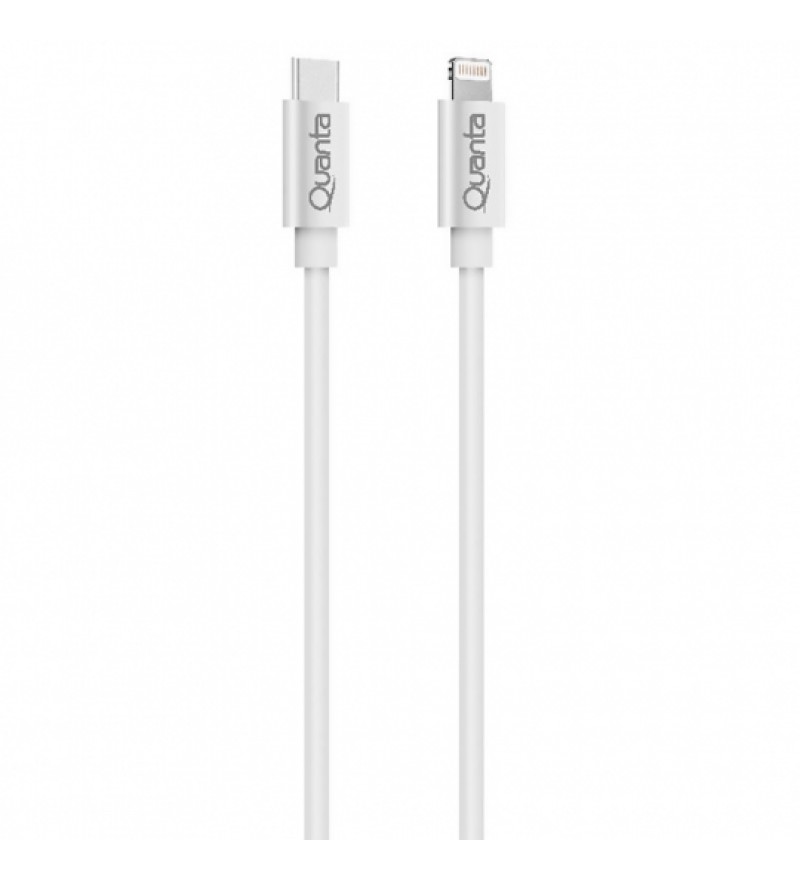 Cable Quanta QTCTL70 USB a Lightning 1m - Blanco