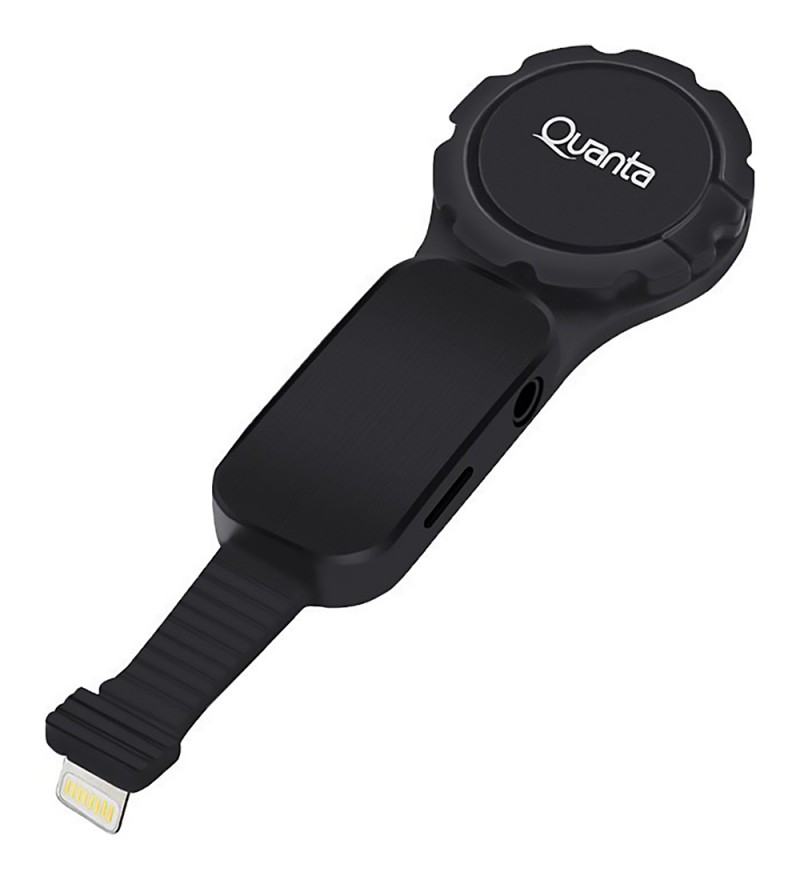 Adaptador 4 en 1 Lightning Quanta QTAPI41 con Anillo - Negro