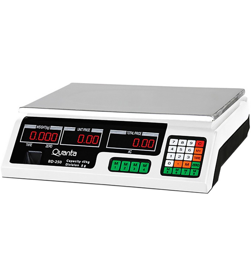 Balanza Digital Comercial Quanta QTBD250 hasta 40 kg Bivolt - Blanco