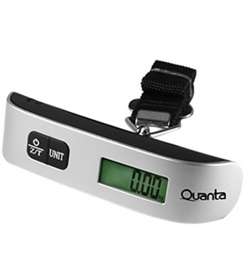 Balanza Digital de Equipaje QUANTA QTBPD81i Display LCD/50Kg - Plateado/Negro