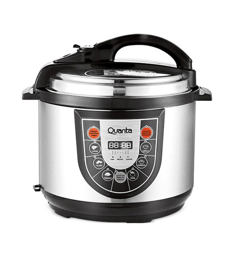 Olla a Presión Eléctrica Quanta QTPE200 de 5L/110V - Plata/Negro