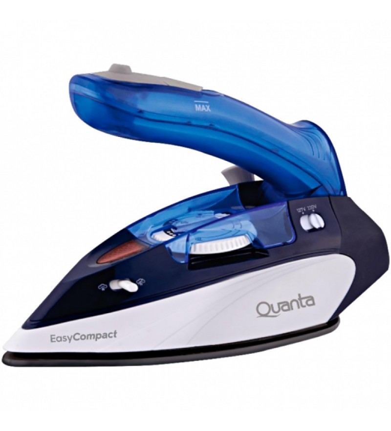 Plancha a Vapor Quanta Easy Compact QTFVV10 para viaje Bivolt - Blanco/Azul