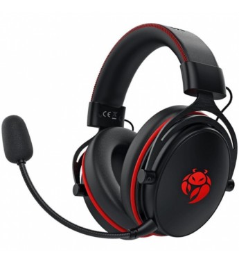 Headset Gaming KRAB Bloodstone KBGH50 Micrófono Removible/53mm - Negro/Rojo