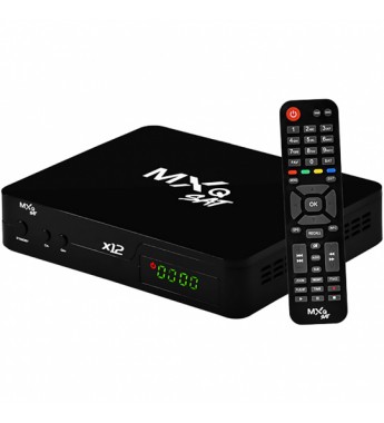 Receptor FTA MXQ Sat X12 4K UHD con Wi-Fi/HDMI/USB/Bivolt - Negro