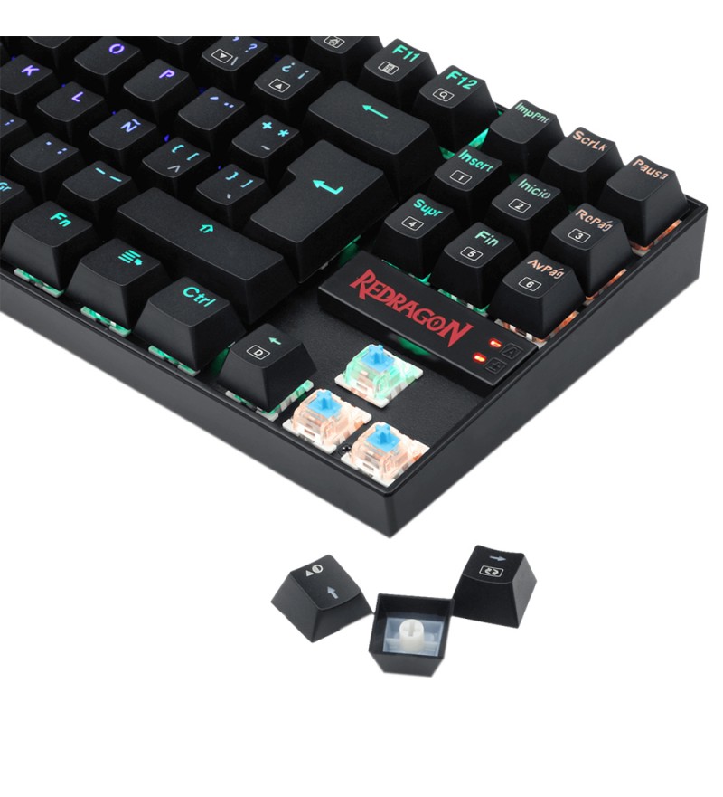 Teclado Gaming Redragon Kumara K552RGB-1 Red Switches/RGB Chroma (Español) - Black