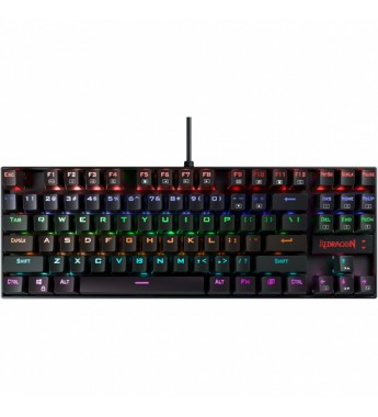 Teclado Gaming Redragon Kumara K552-KR/Backlight Rainbow/Red Switches (Español) - Negro