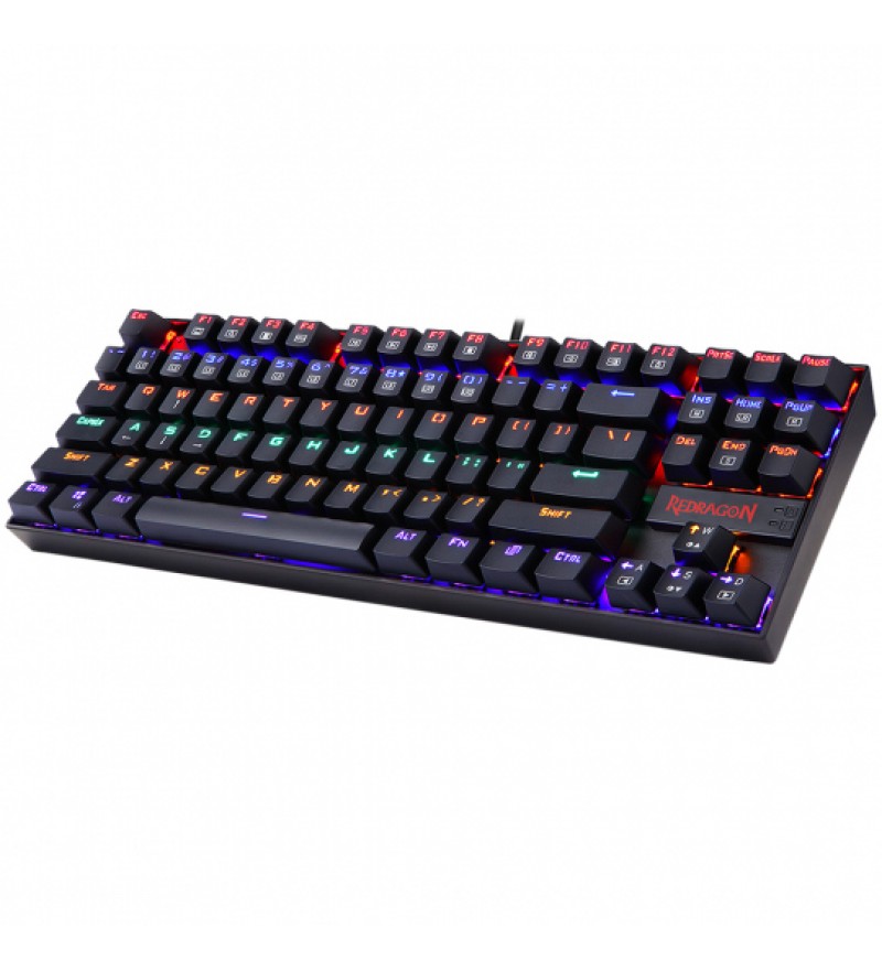 Teclado Gaming Redragon Kumara K552-KR/Backlight Rainbow/Red Switches (Español) - Negro