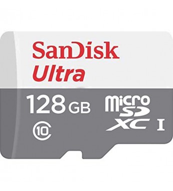 Tarjeta microSD de 128GB SanDisk Ultra SDSQUNR-128G-GN6MN de 100MB/S - Gris/Blanco