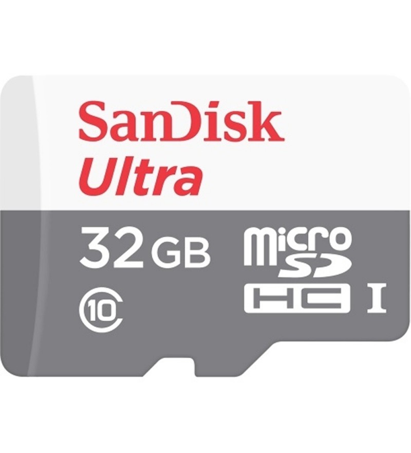 Tarjeta microSD de 32GB SanDisk Ultra SDSQUNR-032G-GN3MA de 80MB/s - Gris/Blanco