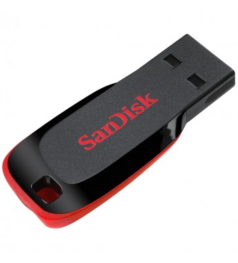 Pendrive SanDisk Cruzer Blade SDCZ50-064G-B35 de 64GB USB - Negro/Rojo