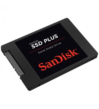 SSD 2.5" SanDisk SSD Plus SDSSDA-480G-G26 de 480GB hasta 535MB/s de Lectura - Negro