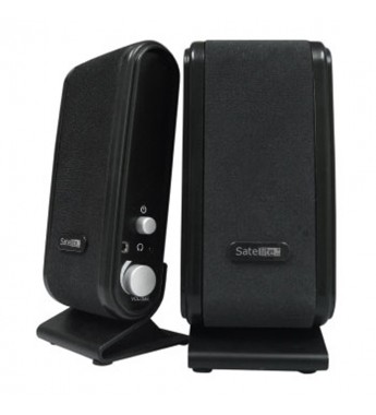 Speaker Satellite S-001 con 2W/Sistema 2.0 - Negro