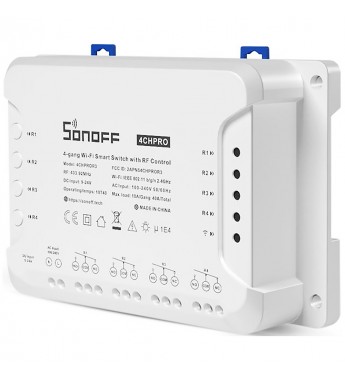 Interruptor Inteligente Smart Sonoff 4CHPROR3 Wi-Fi/10V/Bivolt - Blanco