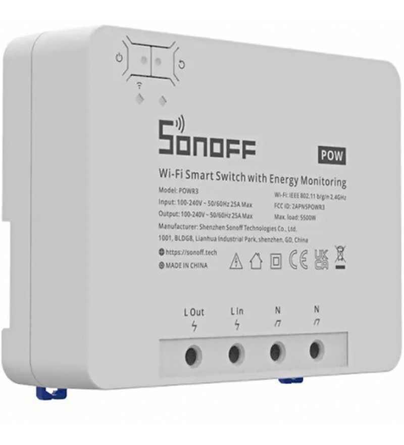 Interruptor Inalámbrico Smart Sonoff POWR3 6920075776768 Wi-Fi/5500W/25V/Bivolt - Blanco