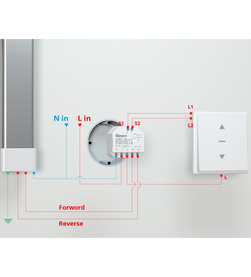 Interruptor Smart Sonoff Lite DUALR3 2-Gang Wi-Fi Smart Switch - Blanco