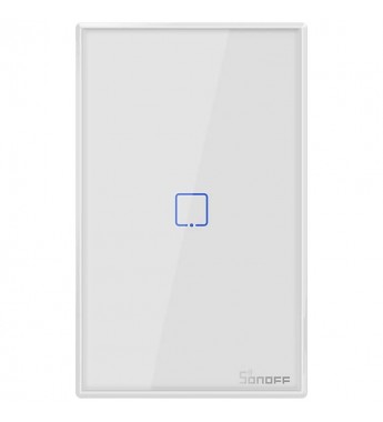 Interruptor de Pared Inteligente Smart Sonoff T2US1C Wi-Fi/1 Botón/Bivolt - Blanco