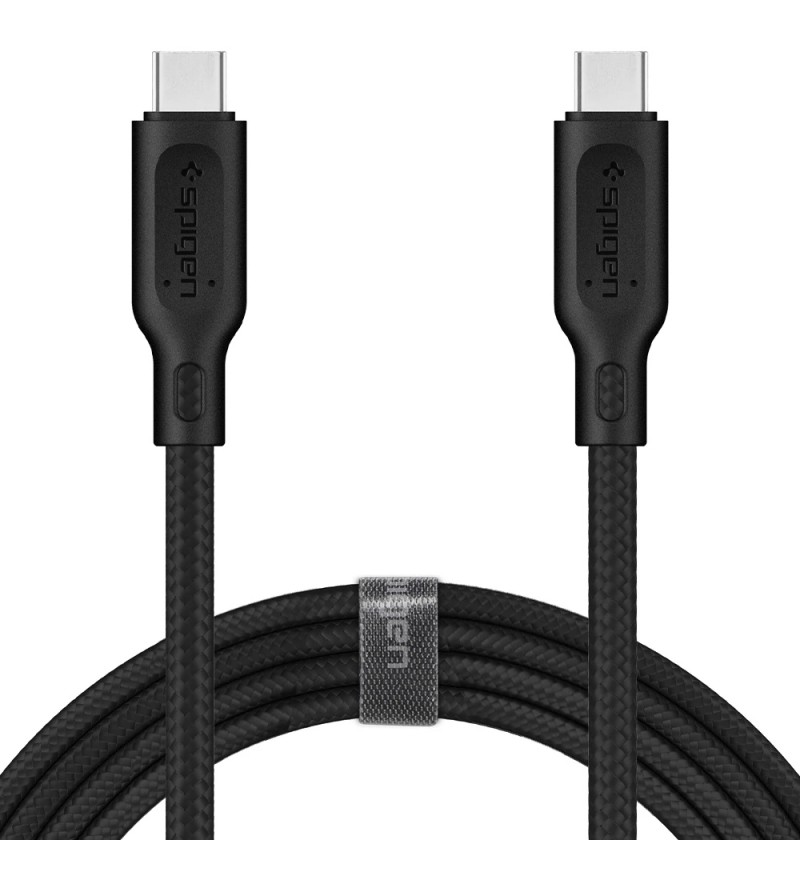 Cable Spigen DuraSync C11C1 000CA25702 USB-C a USB-C 2.0 (1.5 metros) - Negro