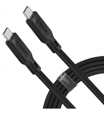 Cable Spigen DuraSync C11C1 000CA25702 USB-C a USB-C 2.0 (1.5 metros) - Negro