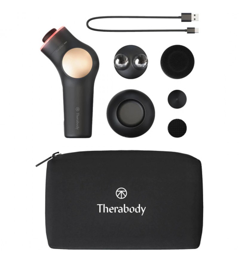 Masajeador Facial Therabody TheraFace PRO WP02659-01 hasta 2400 PPM con Luz LED de Terapia - Negro