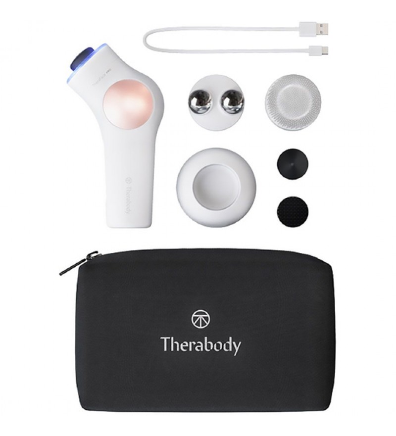 Masajeador Facial Therabody TheraFace PRO WP02655-01 hasta 2400 PPM con Luz LED de Terapia - Blanco